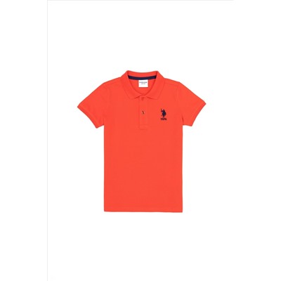 Erkek Çocuk Kırmızı Basic Polo Yaka T-Shirt