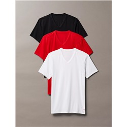 Cotton Stretch Blend 3-Pack Slim Fit V-Neck T-Shirt