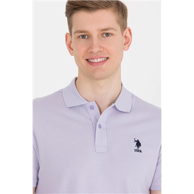 Erkek Lila Basic Polo Yaka Tişört