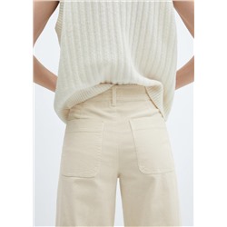 Pantalón culotte pana