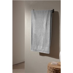 Derline Pamuklu Banyo Havlusu - Gri - 70x140 cm