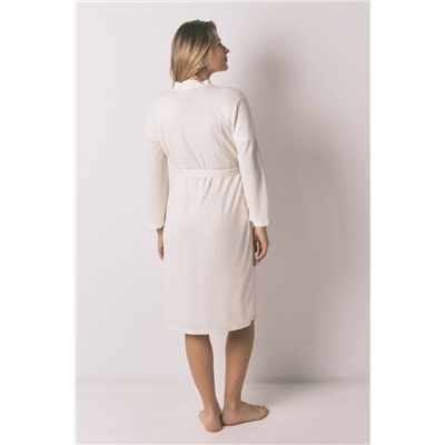 Bata "maternity" cinturón blanco