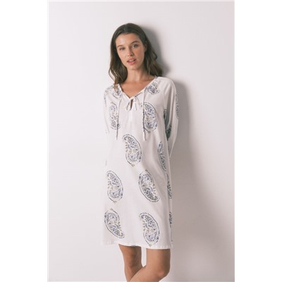 Camisón midi estampado Paisley