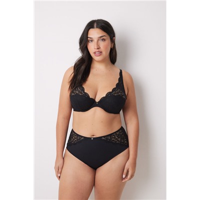 INTUITIVE Sujetador halter relleno encaje negro