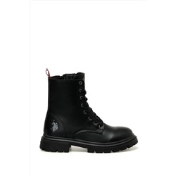 U.S. Polo Assn. HALLES 3PR Siyah Kadın Biker Bot