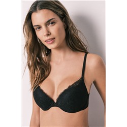 Sujetador push up encaje negro GORGEOUS