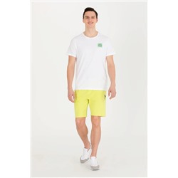 Erkek Beyaz Bisiklet Yaka Tişört