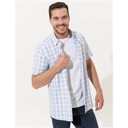 Açık Mavi Regular Fit Kısa Kollu Gömlek