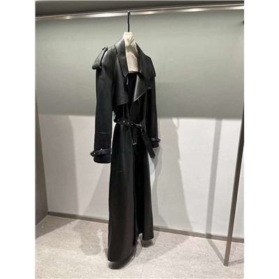 Кожаный плащ из овчины люкс