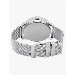 MENS SILVER MESH STRAP WATCH