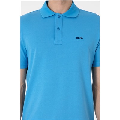 Erkek Regular Fit Polo Yaka Turkuaz Basic Tişört