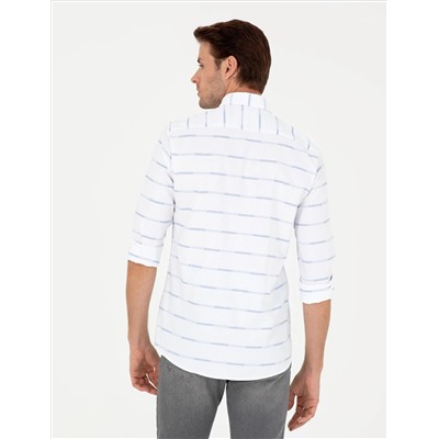 Mavi Slim Fit Uzun Kollu Gömlek