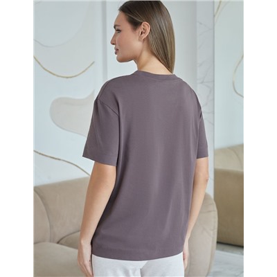 Футболка с принтом свободная из премиального 100% хлопка