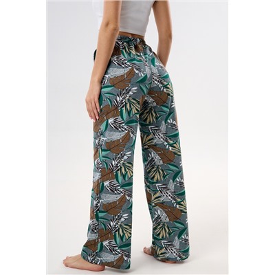 Брюки палаццо домашние широкие