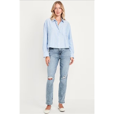 High-Waisted OG Straight Ankle Jeans