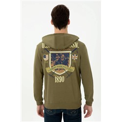 Erkek Haki Örme Hırka