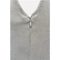 FADED-EFFECT INTERLOCK HALTER POLO TOP
