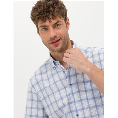 Mavi Regular Fit Kısa Kollu Gömlek