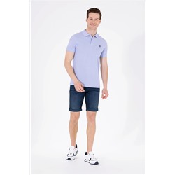 Erkek Mavi Basic Polo Yaka Tişört