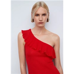 Vestido asimétrico volantes