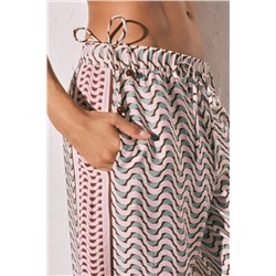 Pantalón largo estampado geométrico