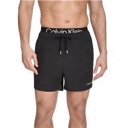 Calvin Klein Men's Logo Elastic Waist Modern Euro 5" Volley Swim Trunks