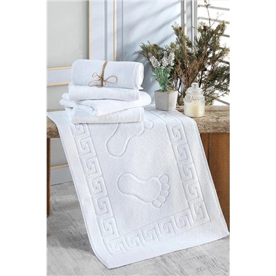 Nina Home Nina Otel Ayak Havlusu 1 Adet Beyaz Banyo Paspası 153-89-00785