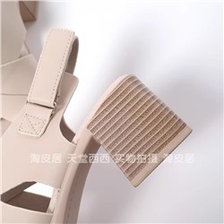 Босоножки на широком каблуке. Экспорт в Россию (кожа)