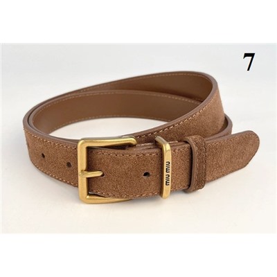 Матовый кожаный женский пояс из воловьей кожи