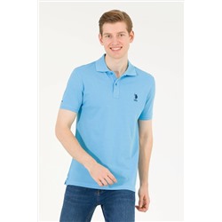 Erkek Turkuaz Basic Polo Yaka Tişört