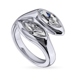 Кольцо Эдем (кристаллы SW белые; покрытие родий), Есть комплект