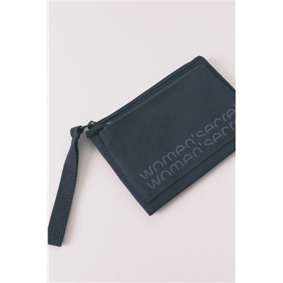 Monedero mini nylon azul