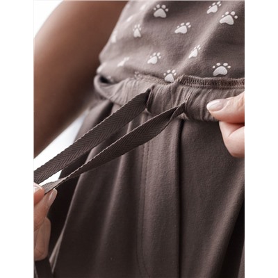 Укороченные широкие брюки кюлоты на резинке из 100% хлопка