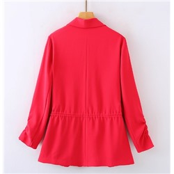 Свободный пиджак с завязкой на талии