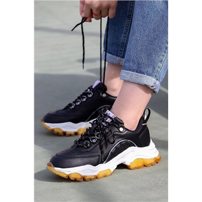 U.S. Polo Assn. Siyah - Cross Comfort Kadın Sneaker Spor Ayakkabı 867800000461