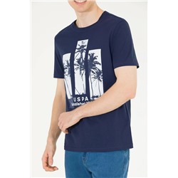 Erkek Lacivert Bisiklet Yaka T-Shirt