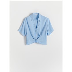 Блузка с декоративным узлом