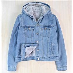 Удобная и теплая джинсовая куртка для осени и зимы.