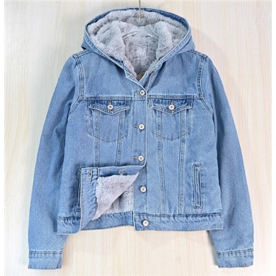 Удобная и теплая джинсовая куртка для осени и зимы.