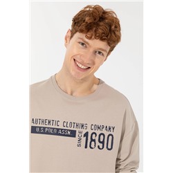 Erkek Taş Bisiklet Yaka Sweatshirt
