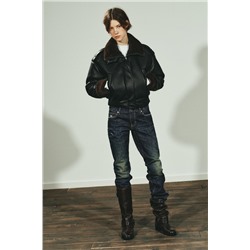 CAZADORA BOMBER DOBLE FAZ EFECTO PIEL