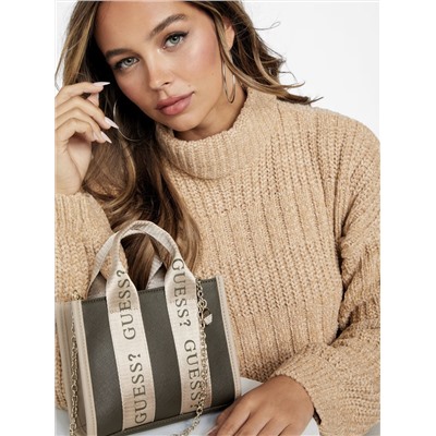 Logo-Tape Mini Tote Crossbody