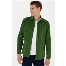 Erkek Yeşil Uzun Kollu Gömlek
