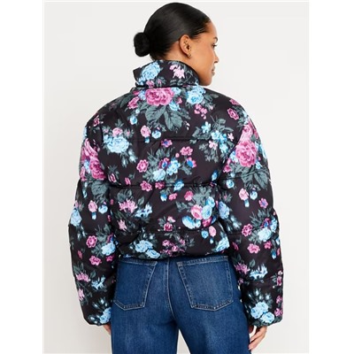 Water-Resistant Printed Puffer Jacket