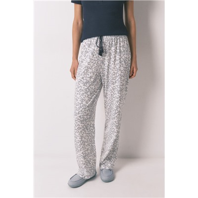 Pantalón largo algodón estampado floral