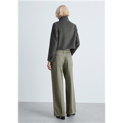 Jeans wideleg detalle cinturón