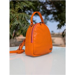 Итальянская сумка - рюкзак из натуральной кожи от AB Zapatos mochila NAPA naranja АКЦИЯ