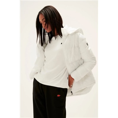 Bad Bear Assassin Puffer Off-white Beyaz Kapüşonlu Kadın Mont