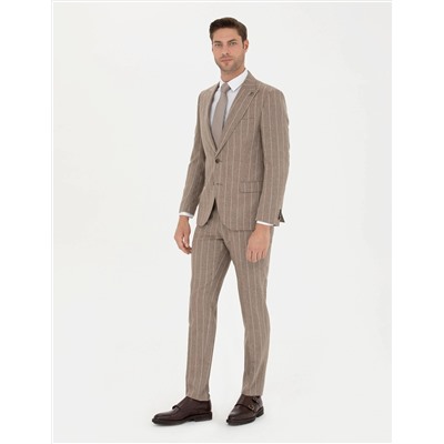 Bej Ex. Slim Fit Takım Elbise