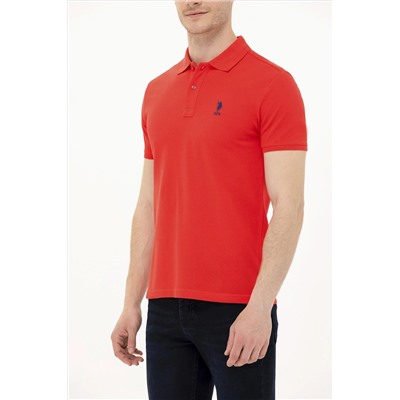 Erkek Kırmızı Basic Polo Yaka Tişört